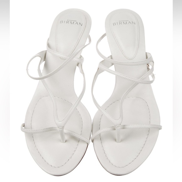 Alexandre Birman White Leather Sandals Size 41 - Picture 3 of 4